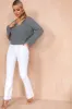 Joan Grey Knit Cropped Jumper sold by Va Va Voom