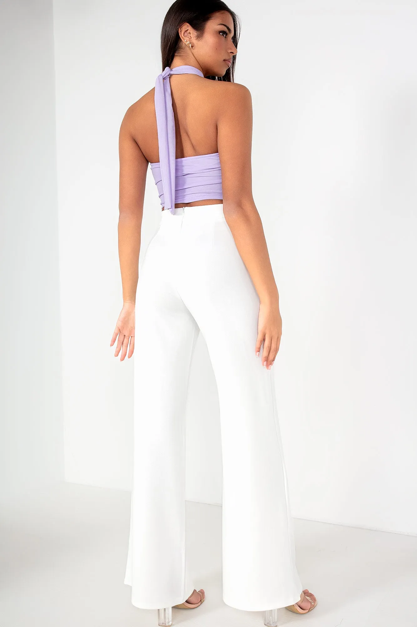 Gianna Lilac Mesh Halter Neck Top sold by Va Va Voom product image thumbnail 3