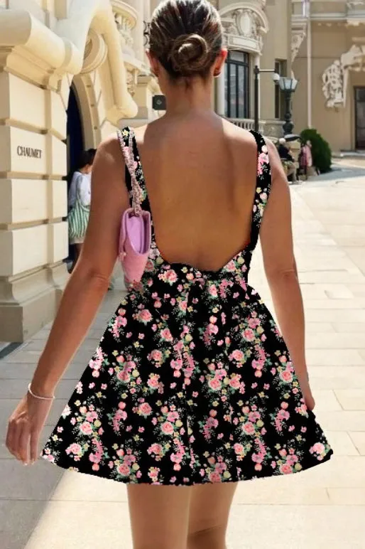 Maddie Black Floral Dress sold by Va Va Voom product image thumbnail 2