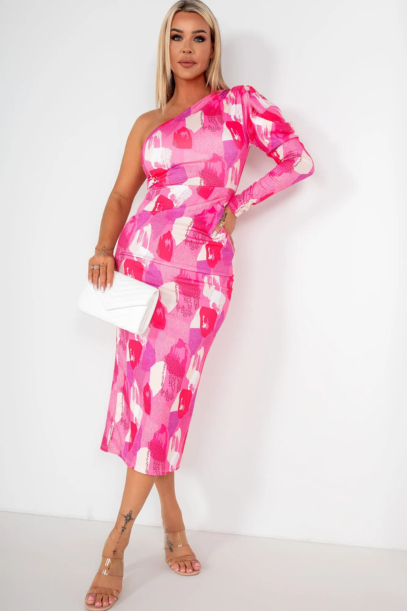 Kate Pink Print Dress sold by Va Va Voom product image thumbnail 3