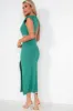 Quinella Green Linen Cut Out Dress sold by Va Va Voom