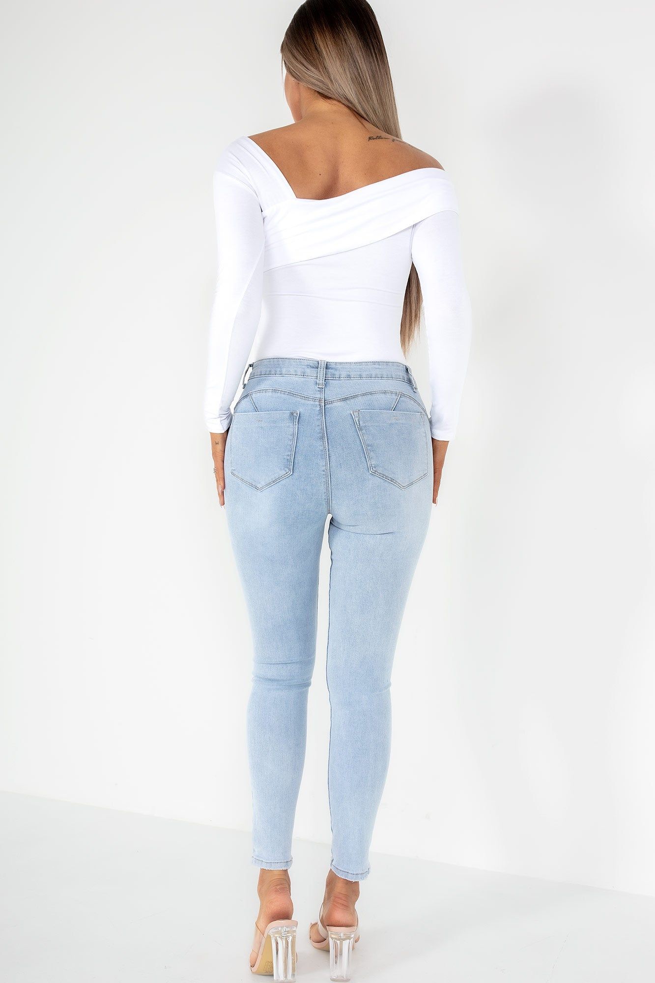 Lexi Light Blue Push Up Skinny Jeans sold by Va Va Voom product image thumbnail 2