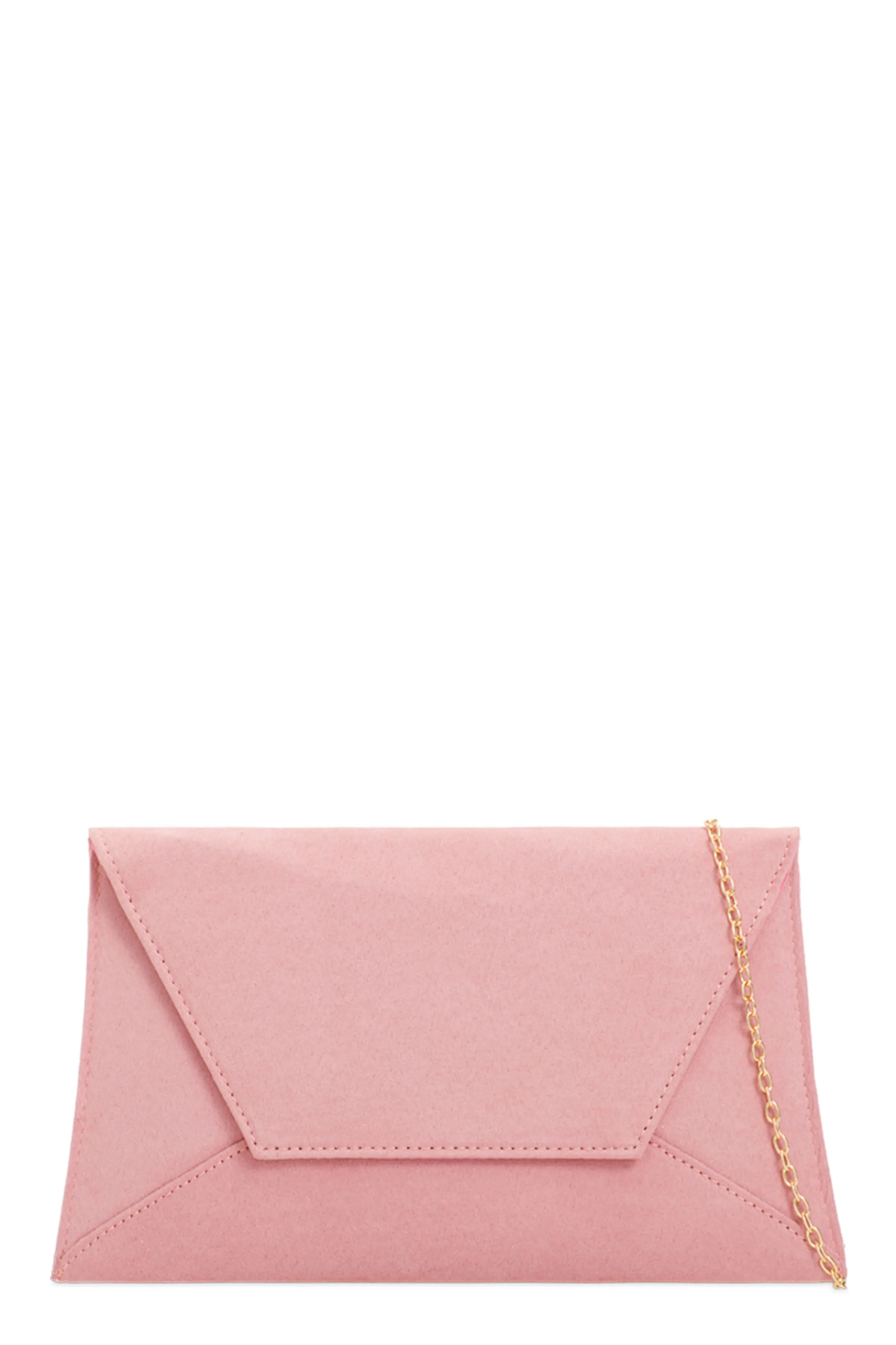 Nettie Blush Suedette Envelope Clutch Bag sold by Va Va Voom product image thumbnail 3