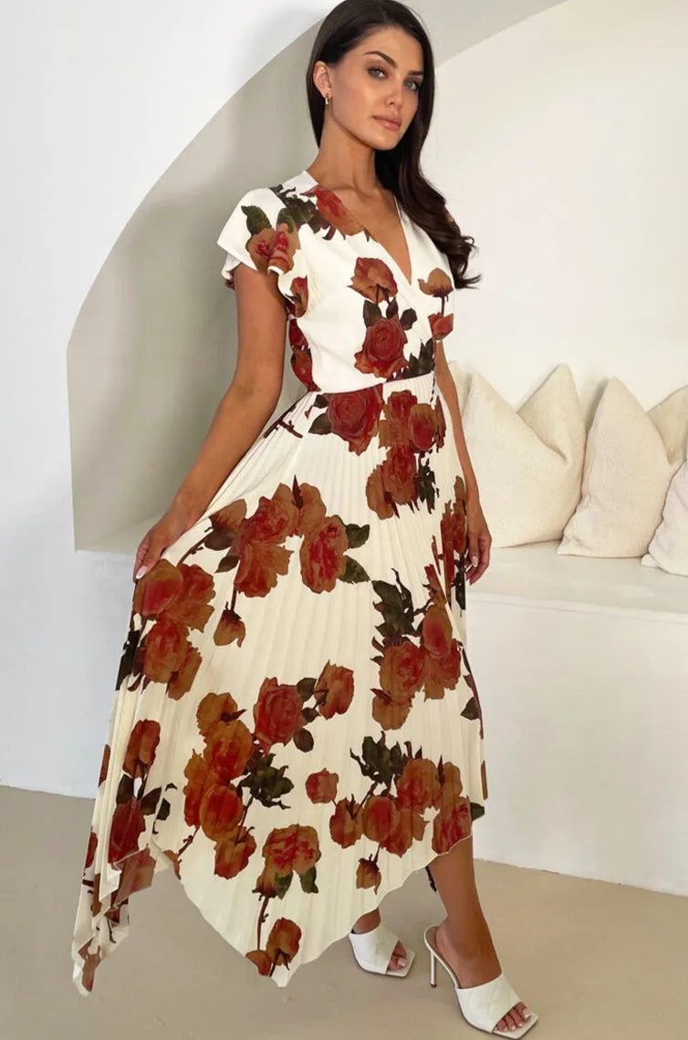 AX Paris Birta Cream Floral Dress sold by Va Va Voom product image thumbnail 5