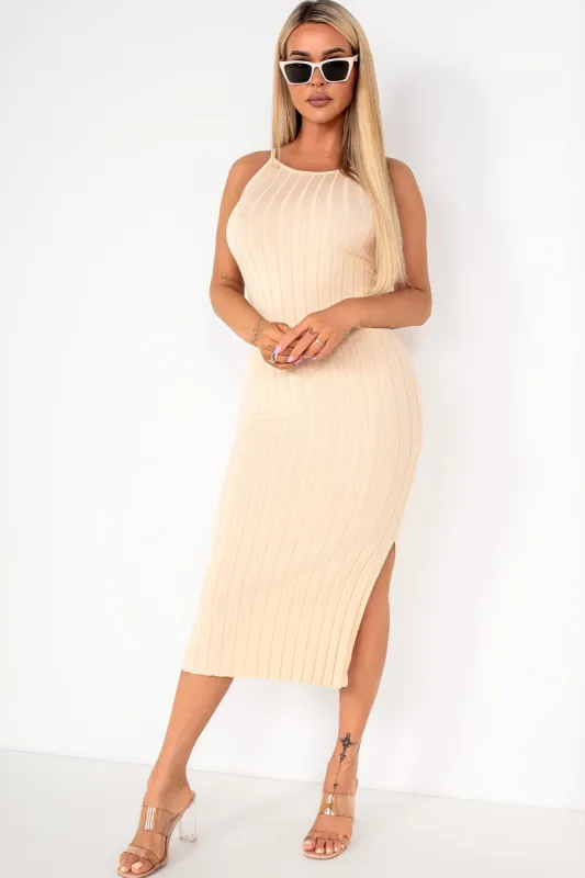 Idris Nude Knit Dress sold by Va Va Voom