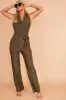 AX Paris Briana Khaki Cowl Neck Jumpsuit sold by Va Va Voom