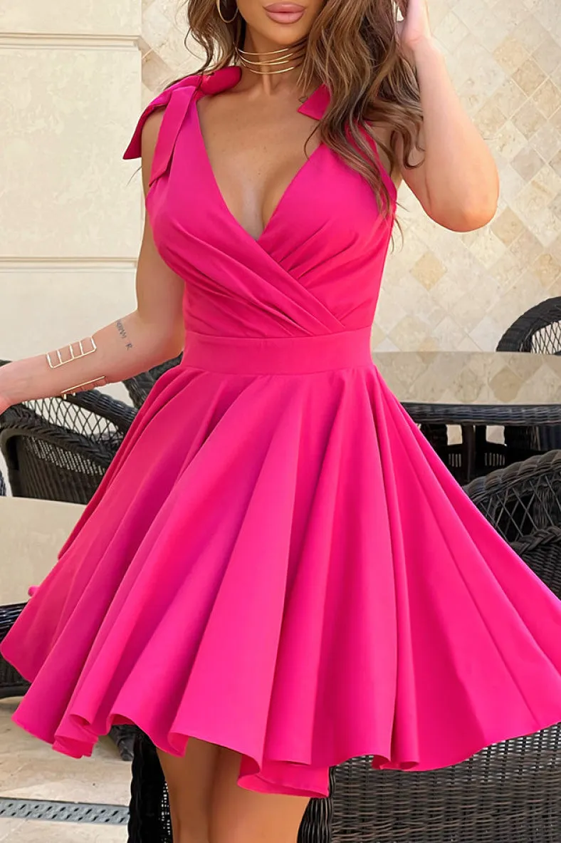 Nyra Cerise Pink Sleeveless Dress sold by Vavavoom product image thumbnail 5