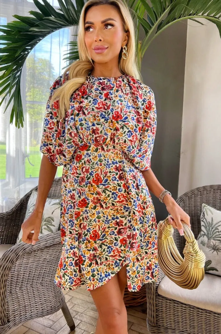 AX Paris Giselle Multi Floral Dress sold by Va Va Voom