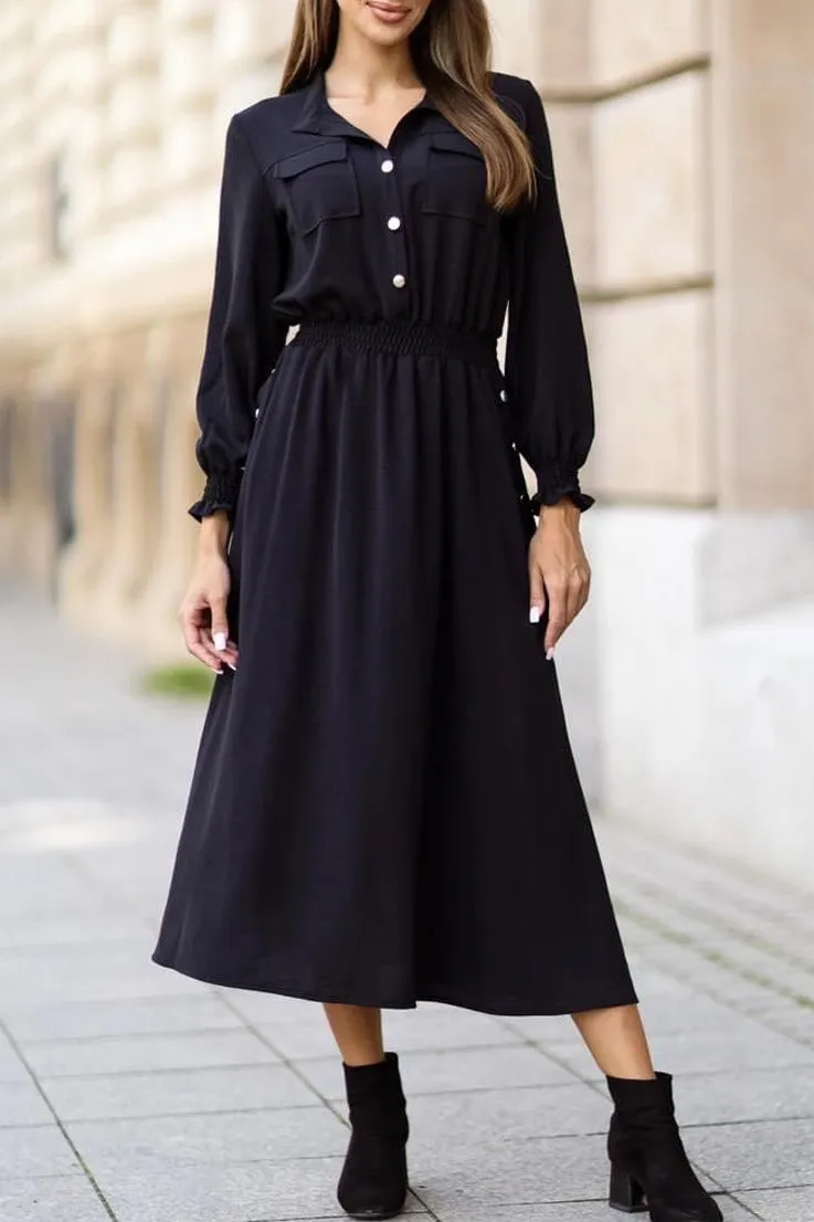 Hollie Black Midi Dress sold by Va Va Voom product image thumbnail 3