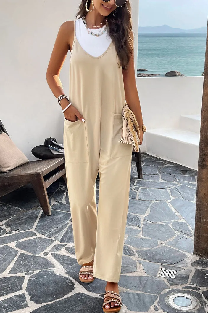 Zuri Stone Slouchy Jumpsuit sold by Va Va Voom