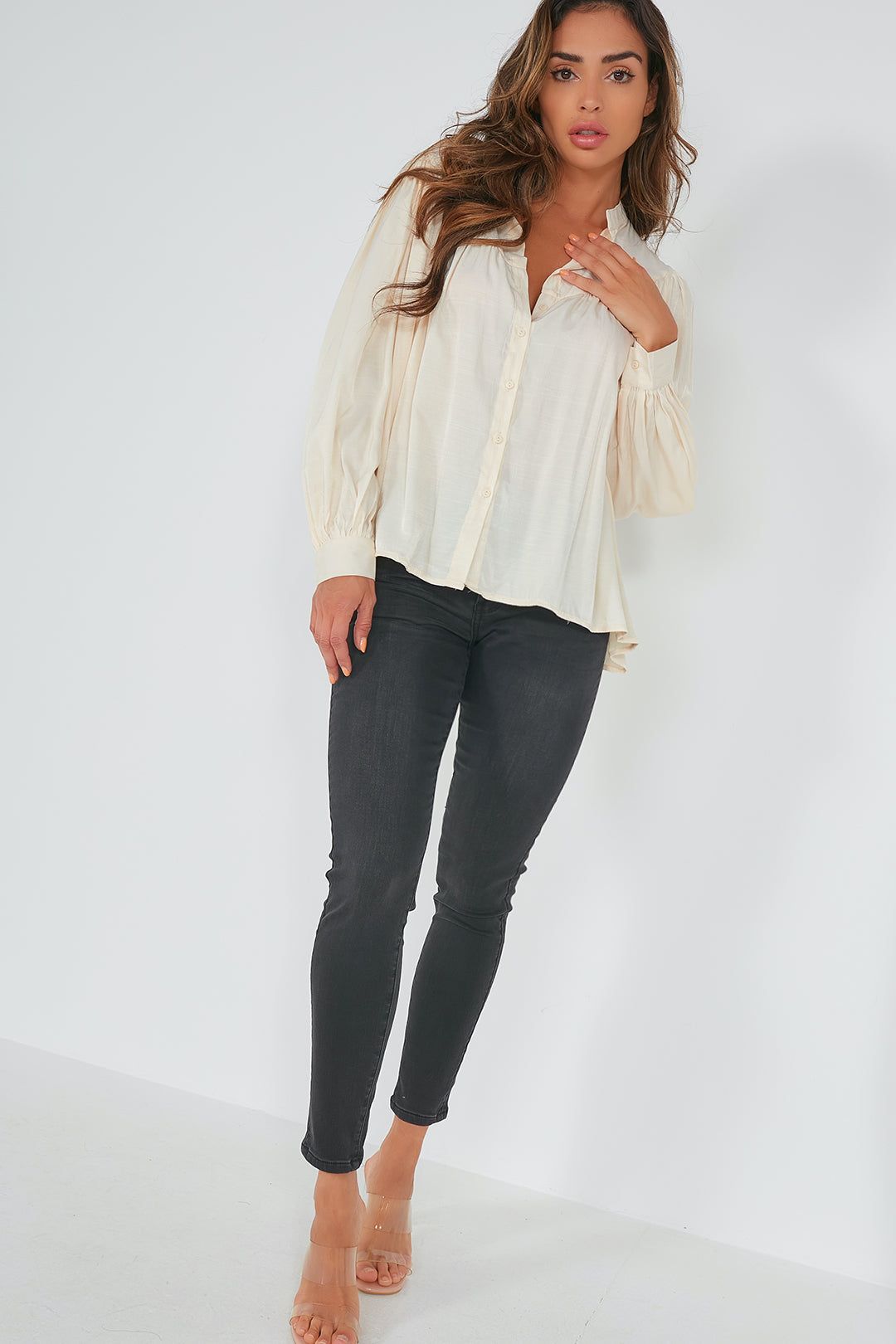 Tiffany Black Mid Rise Skinny Jeans sold by Va Va Voom product image thumbnail 5