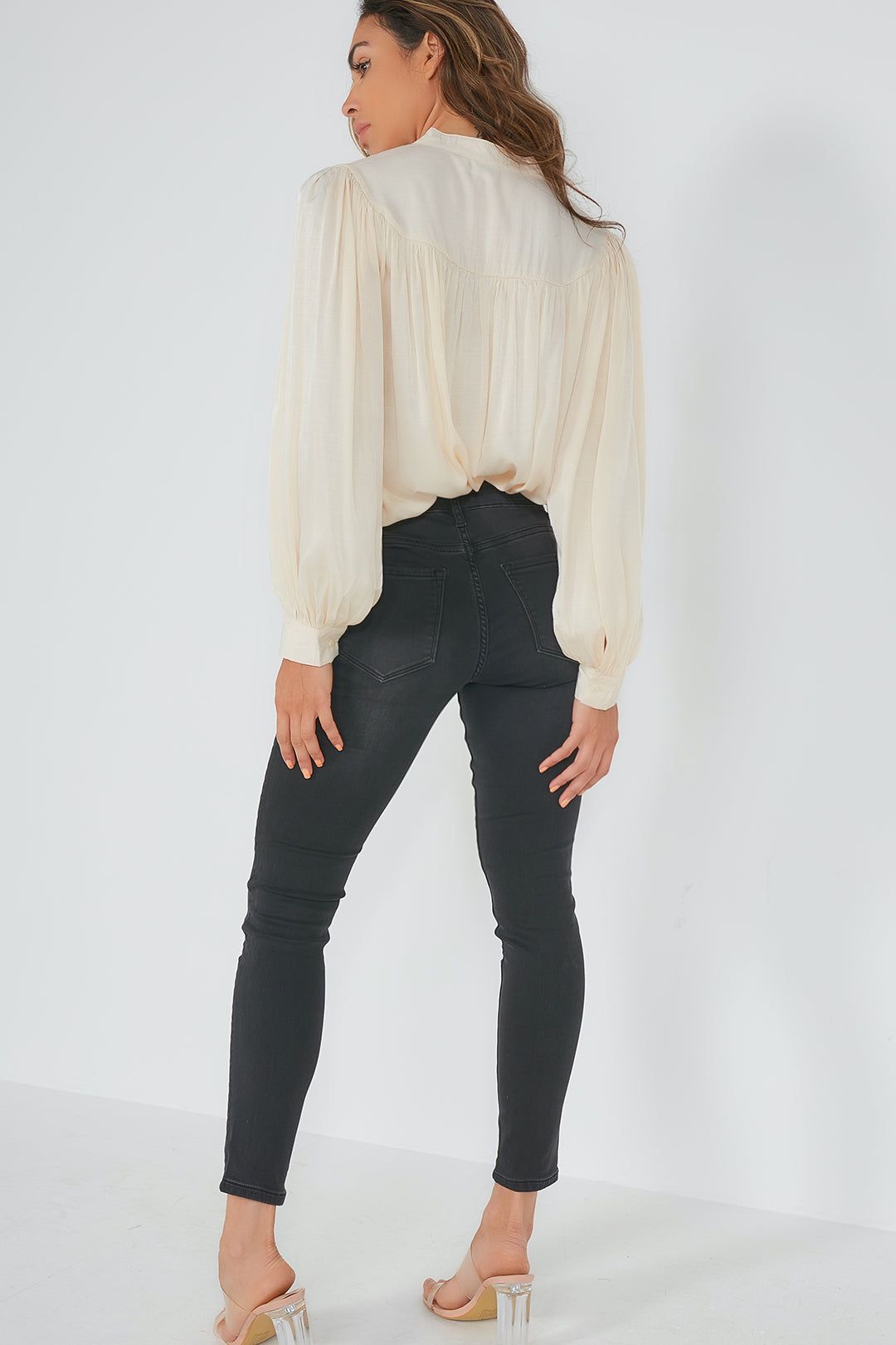 Tiffany Black Mid Rise Skinny Jeans sold by Va Va Voom product image thumbnail 2