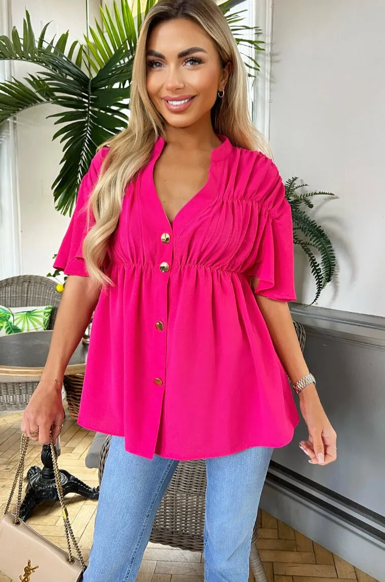 AX Paris Aurora Pink Smock Top sold by Va Va Voom product image thumbnail 2