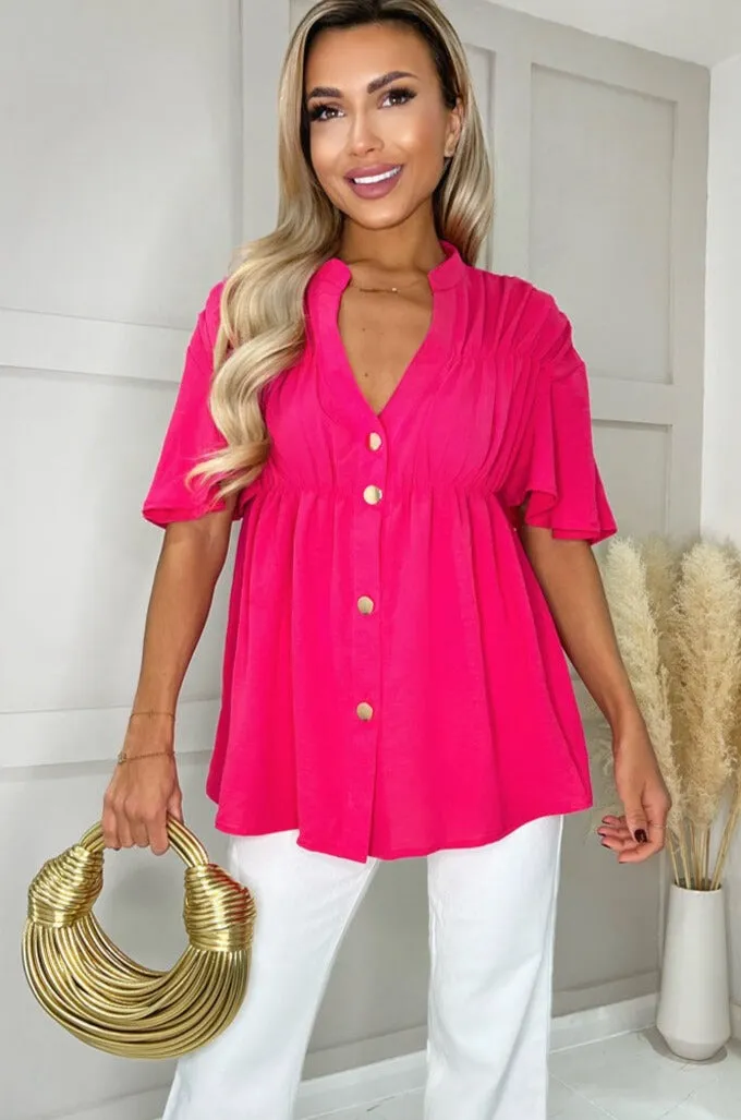 AX Paris Aurora Pink Smock Top sold by Va Va Voom product image thumbnail 4
