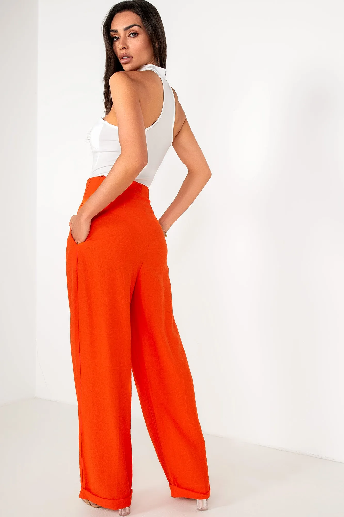 Althea Orange Tailored Trousers sold by Va Va Voom product image thumbnail 2