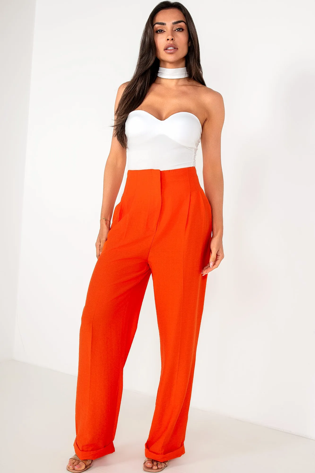 Althea Orange Tailored Trousers sold by Va Va Voom product image thumbnail 4