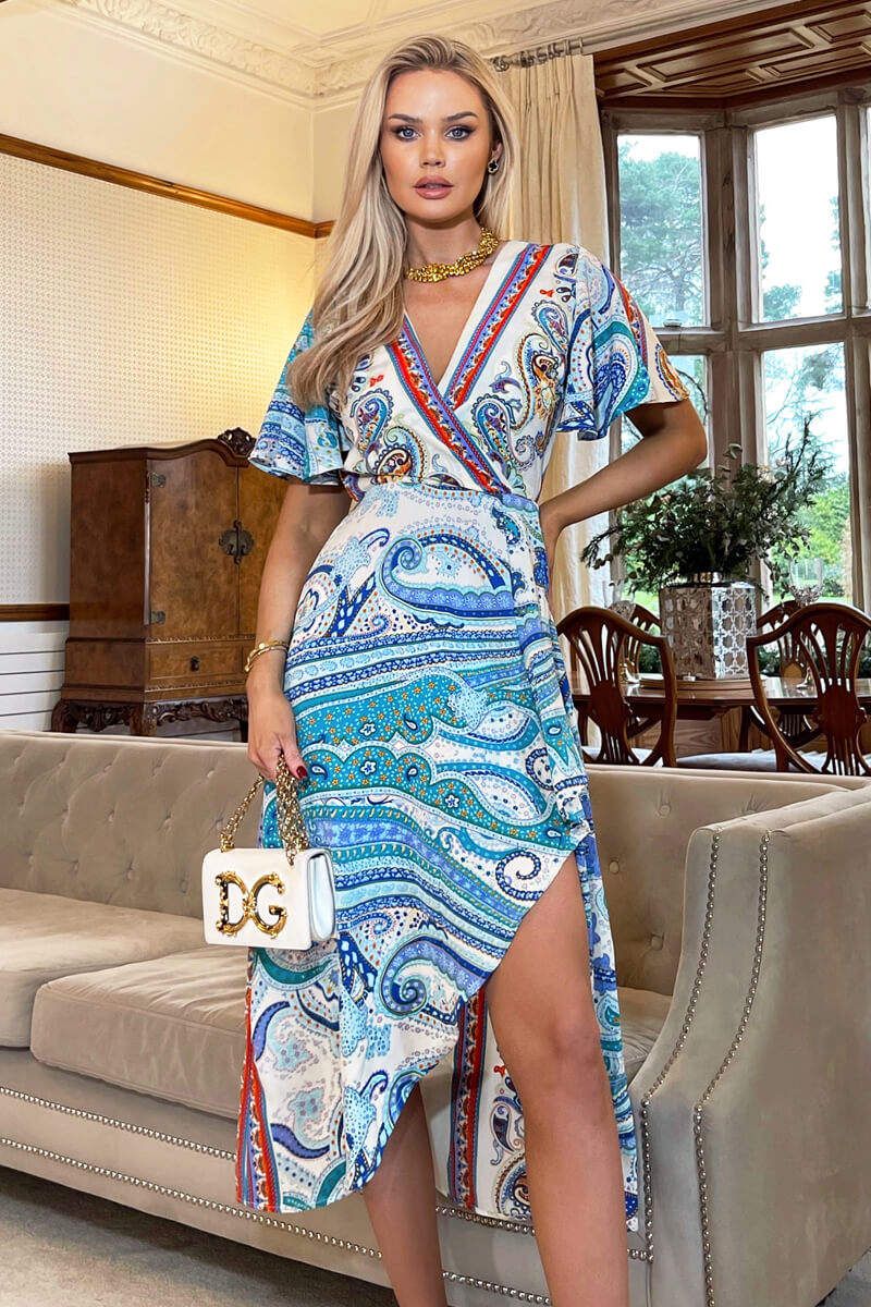 AX Paris Cynthia Multi Paisley Midi Dress sold by Va Va Voom product image thumbnail 2