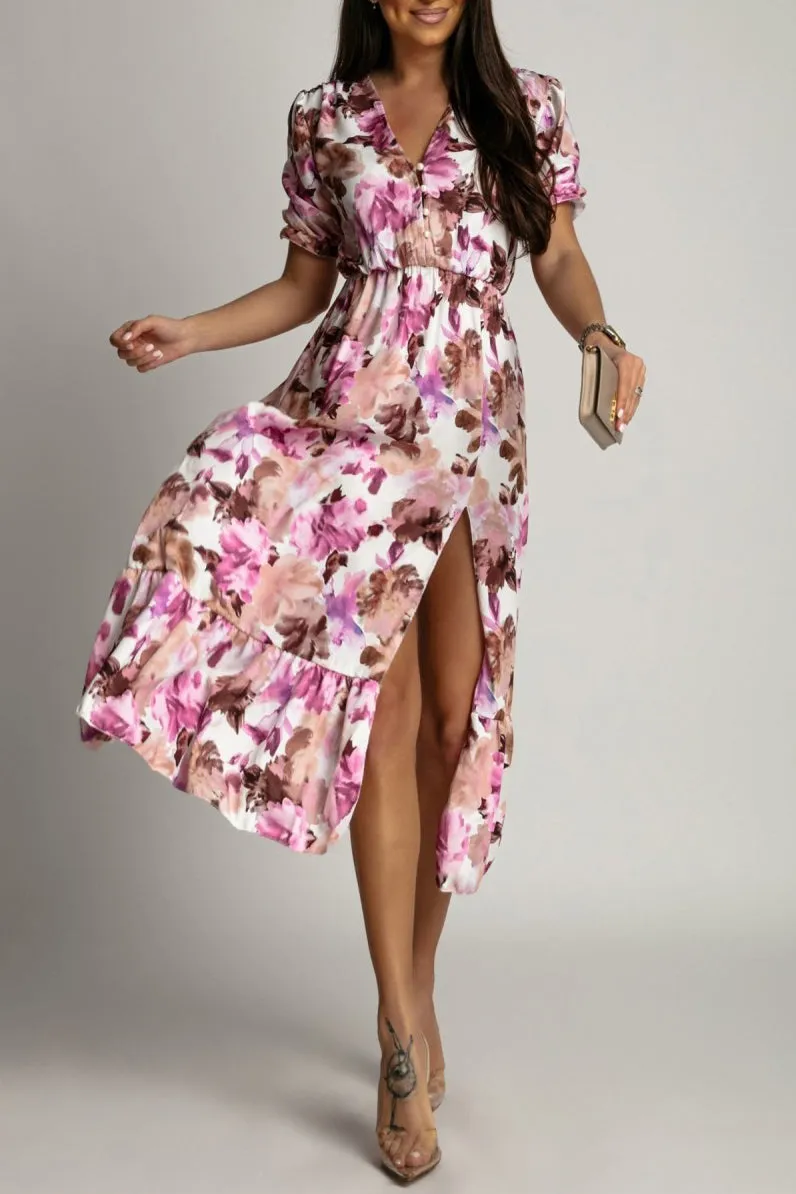 Nola Lilac Floral Midi Dress sold by Va Va Voom product image thumbnail 3