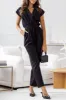 Brody Black Sleeveless Belted Jumpsuit sold by Va Va Voom