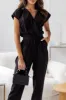 Brody Black Sleeveless Belted Jumpsuit sold by Va Va Voom