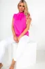 Kenny Pink Frill High Neck Top sold by Va Va Voom