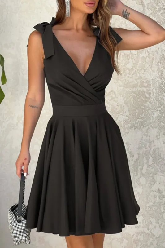Nyra Black Sleeveless Dress sold by Va Va Voom