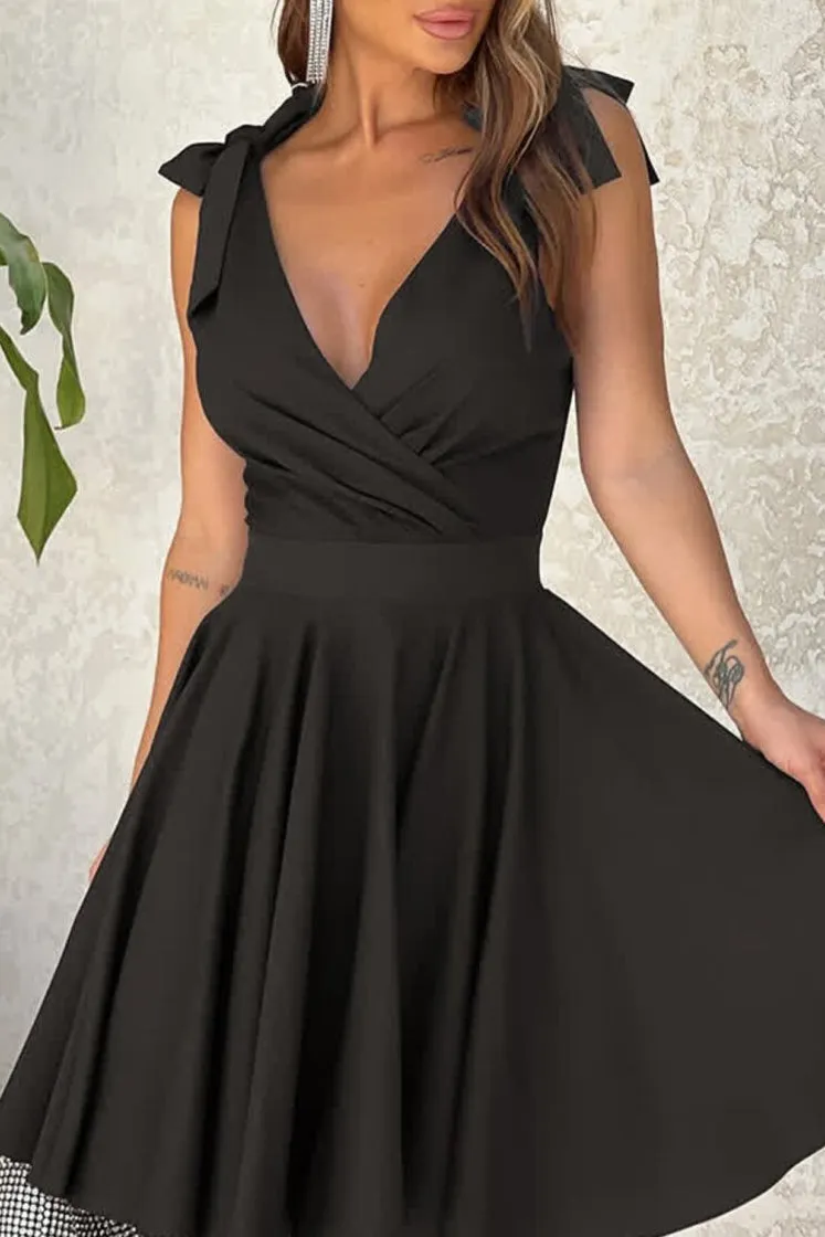 Nyra Black Sleeveless Dress sold by Va Va Voom product image thumbnail 5