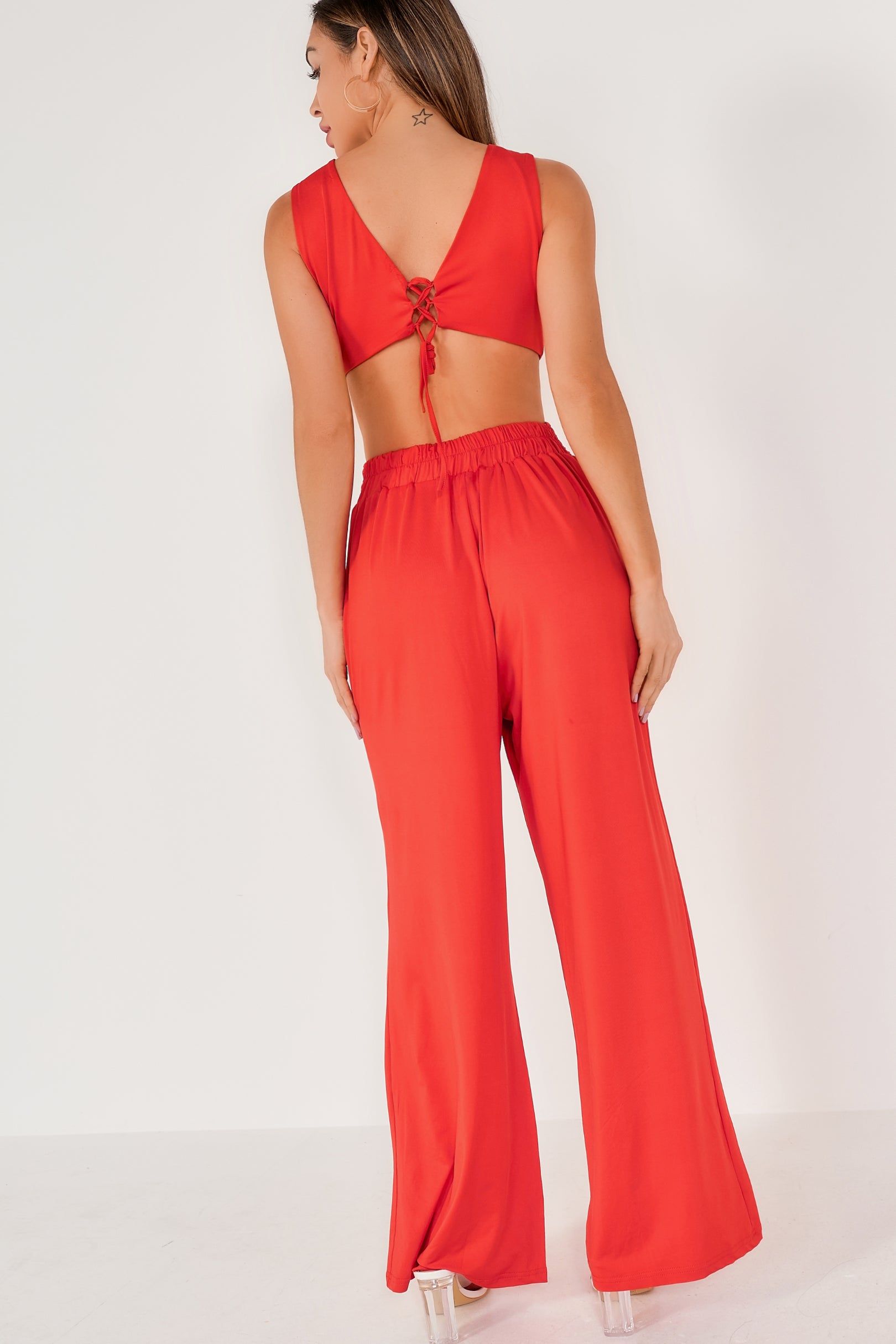 Skylar Orange Cut Out Jumpsuit sold by Va Va Voom product image thumbnail 2
