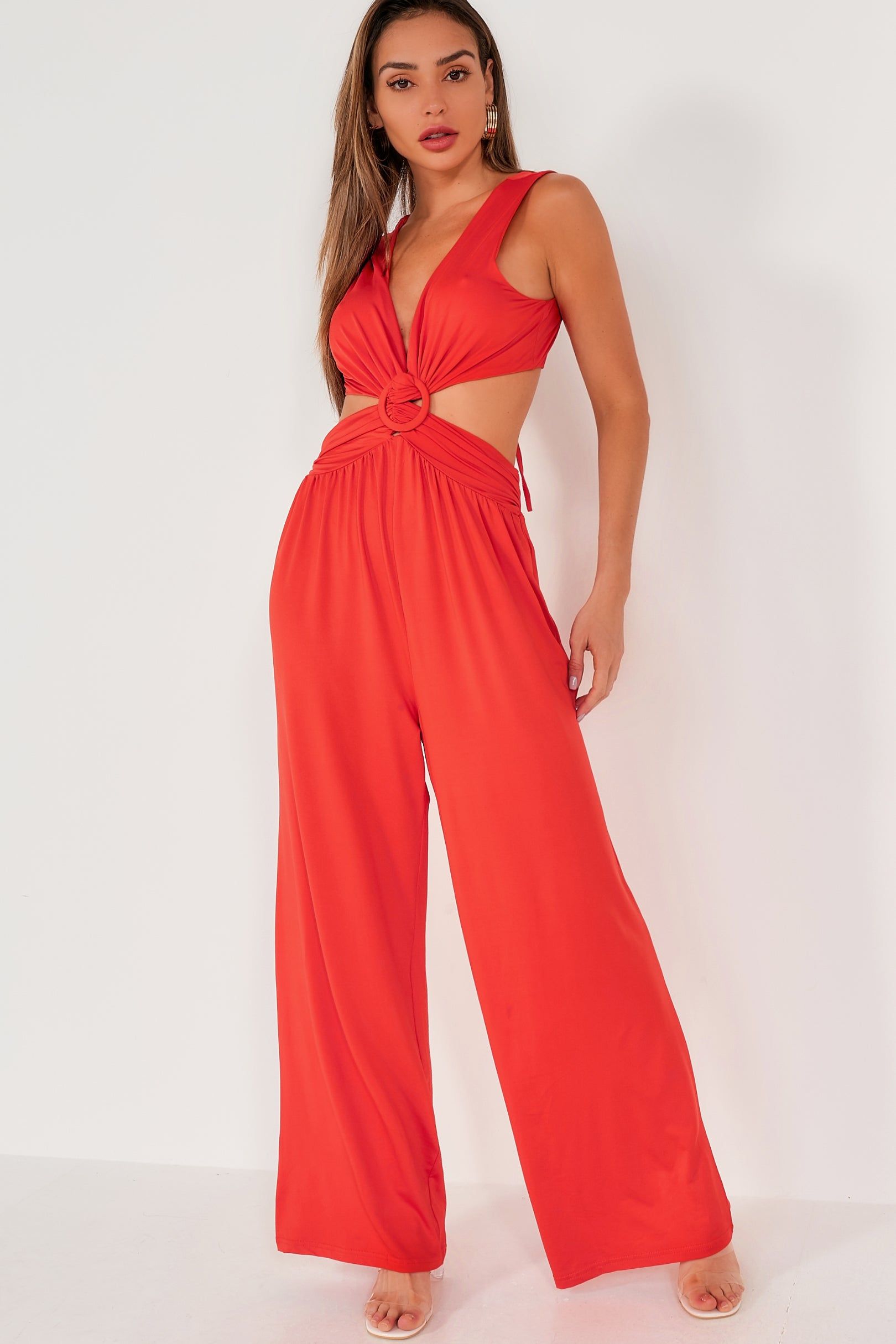 Skylar Orange Cut Out Jumpsuit sold by Va Va Voom product image thumbnail 3