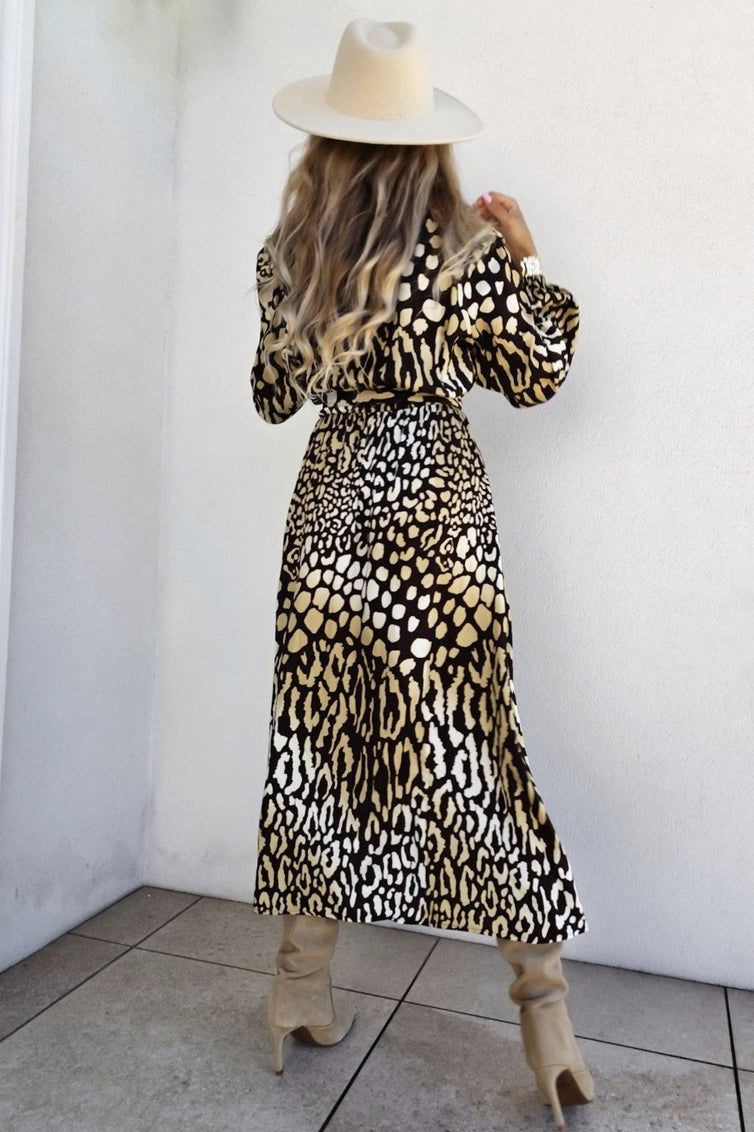 Kaylani Black Print Midi Dress sold by Va Va Voom product image thumbnail 2