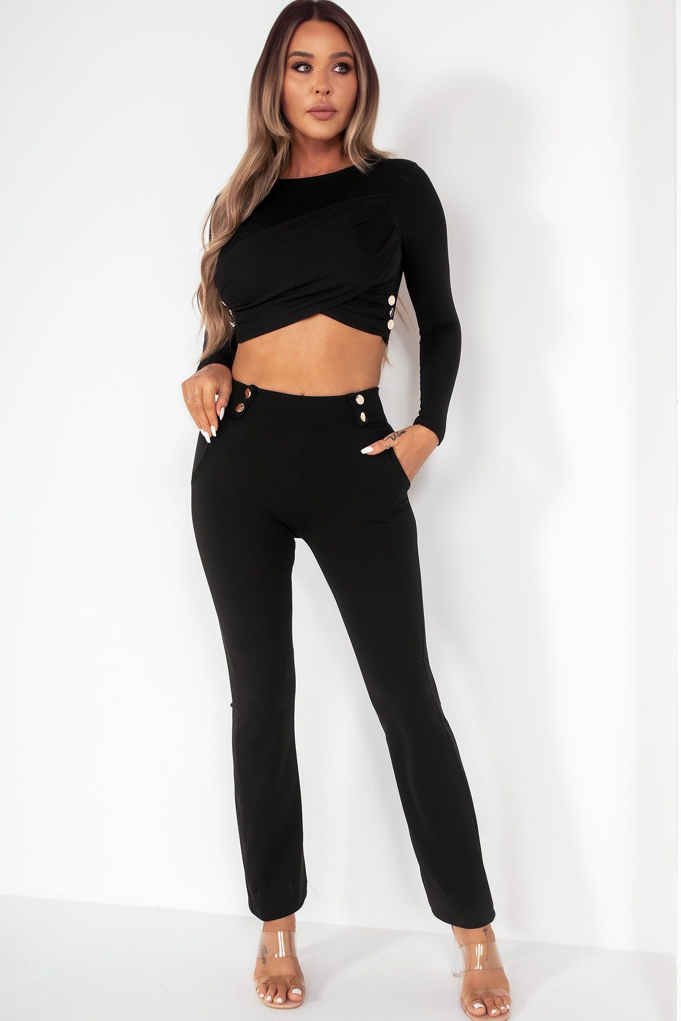 Nolene Black Trouser Co Ord sold by Va Va Voom product image thumbnail 4