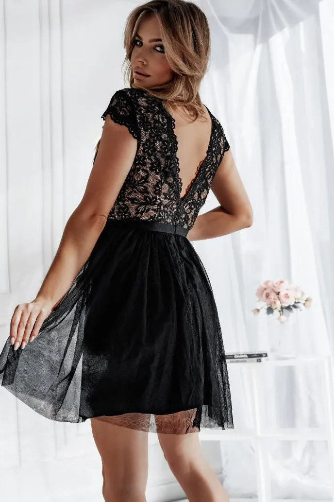 Daniela Black Tulle Dress sold by Va Va Voom product image thumbnail 2