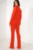 Taima Orange Straight Leg Trousers sold by Va Va Voom