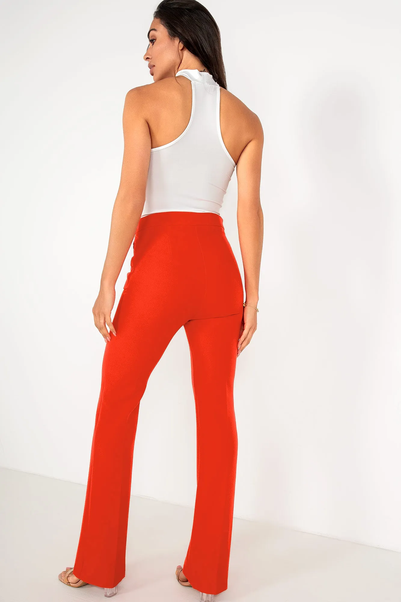 Taima Orange Straight Leg Trousers sold by Va Va Voom product image thumbnail 2
