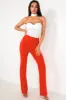 Taima Orange Straight Leg Trousers sold by Va Va Voom