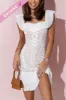 Belen White Print Dress sold by Va Va Voom