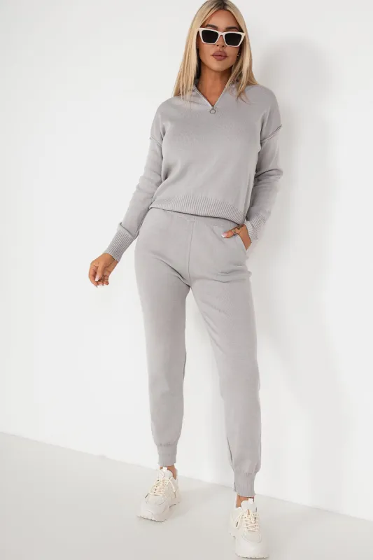 Thelma Grey Knit Co Ord sold by Va Va Voom