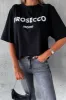 Kylan Black 'Prosecco Mood' T-Shirt sold by Va Va Voom