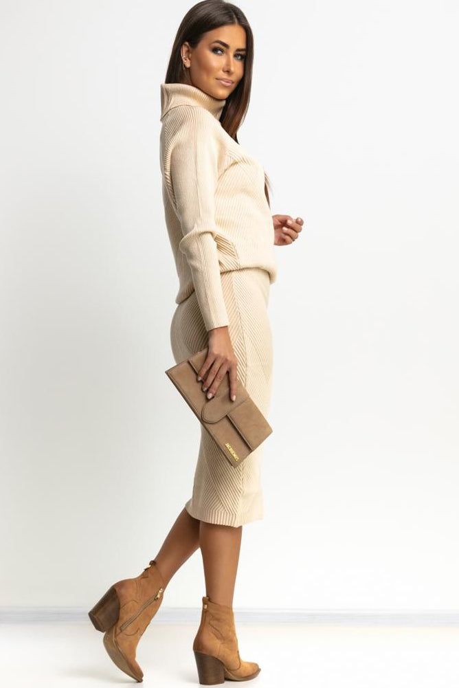 Rosari Stone Knit Skirt Co Ord sold by Va Va Voom product image thumbnail 2