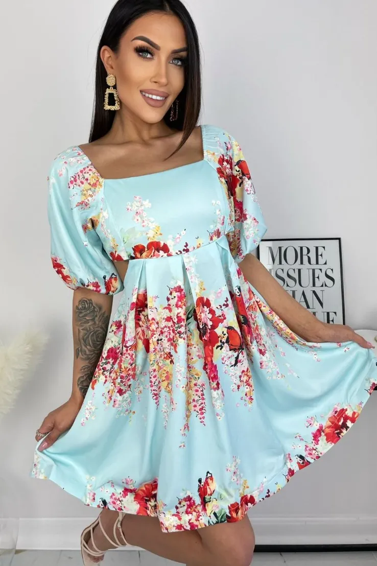 Orla Blue Print Dress sold by Va Va Voom product image thumbnail 3