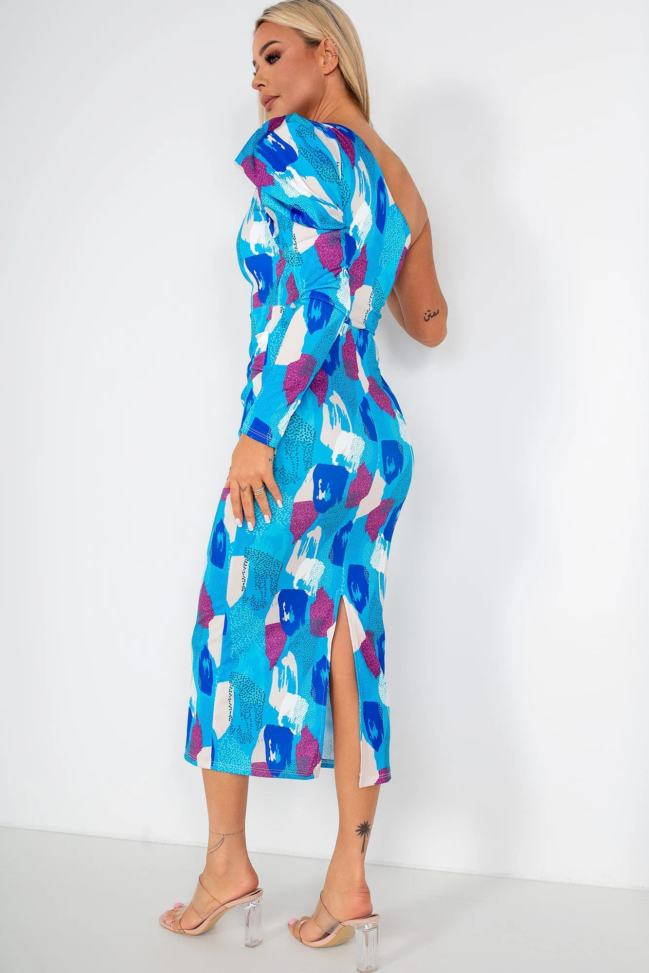 Kate Blue Print Dress sold by Va Va Voom product image thumbnail 2