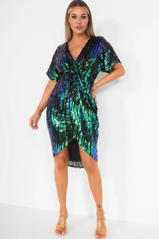 Girl In Mind Novah Black Sequin Dress sold by Va Va Voom