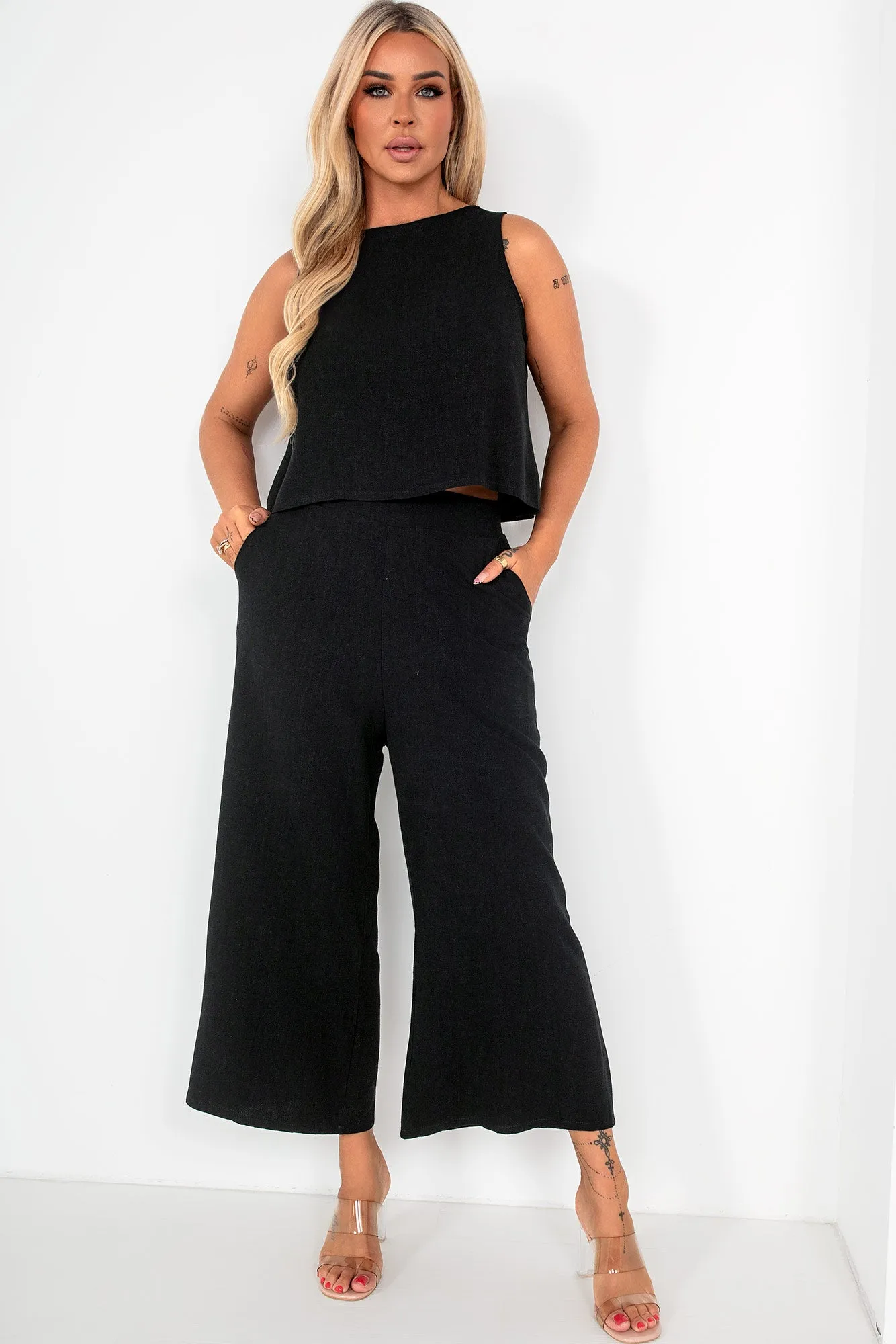 Nicola Black Button Back Co Ord sold by Va Va Voom product image thumbnail 3