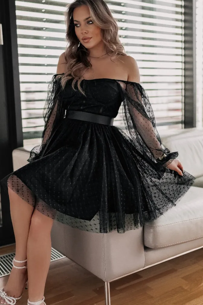 Braelyn Black Polka Dot Dress sold by Va Va Voom product image thumbnail 3