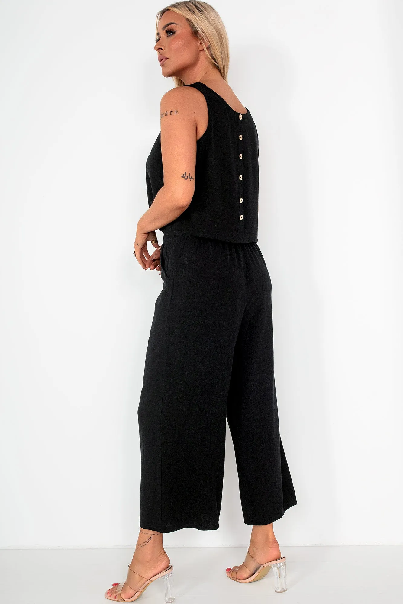 Nicola Black Button Back Co Ord sold by Va Va Voom product image thumbnail 2