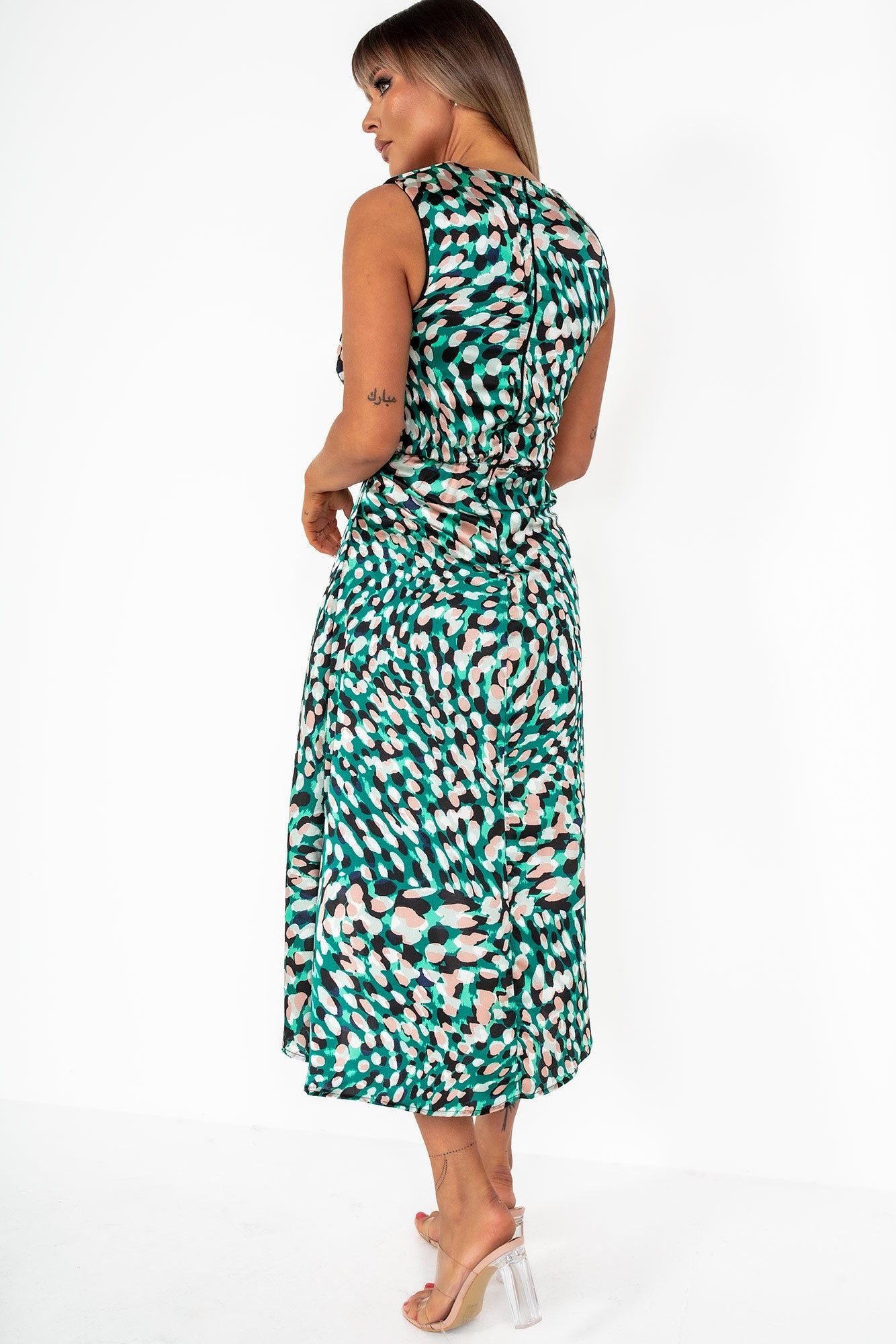 AX Paris Hattie Green Printed Midi Dress sold by Va Va Voom product image thumbnail 2