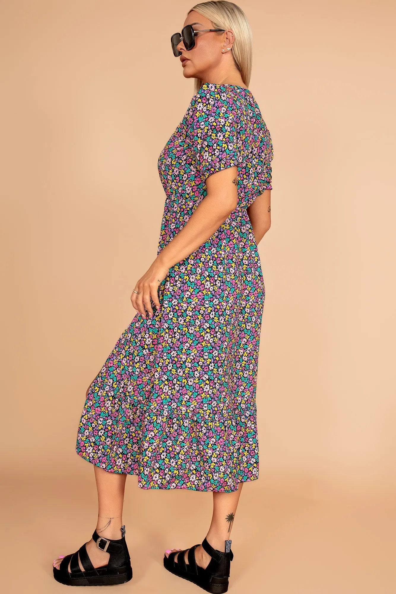 Harmoni Multi Floral Midi Dress sold by Va Va Voom product image thumbnail 2