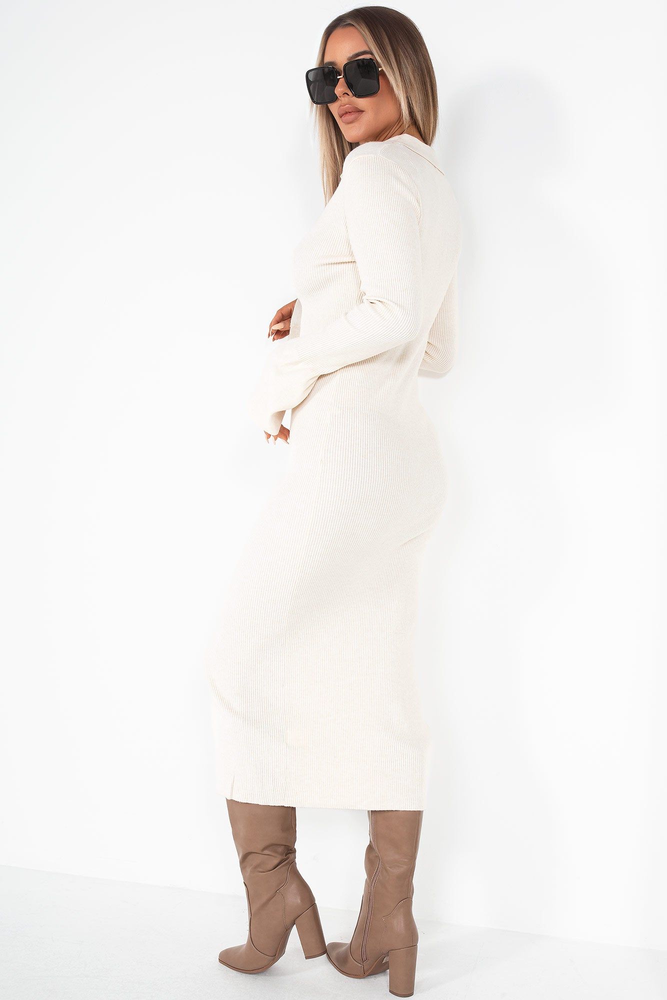 Liora Cream Knit Dress sold by Va Va Voom product image thumbnail 2