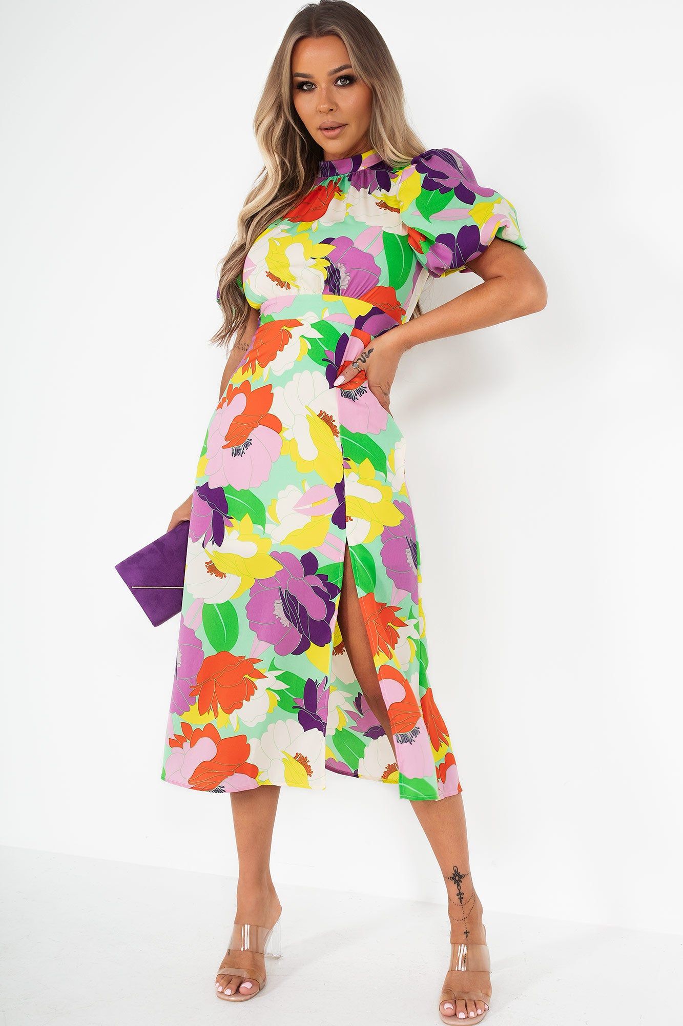 Girl In Mind Lilith Multi Floral Dress sold by Va Va Voom