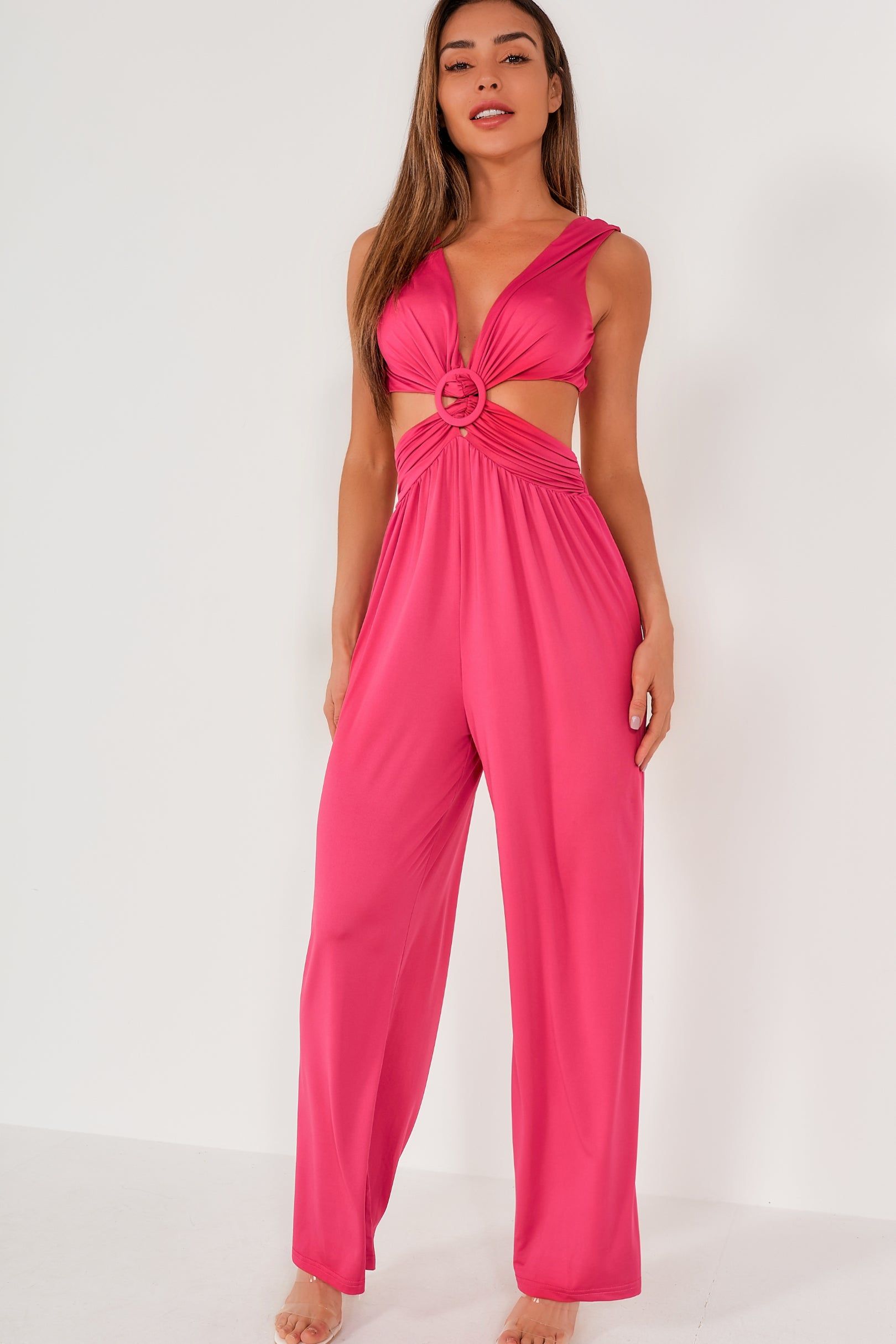Skylar Pink Cut Out Jumpsuit sold by Va Va Voom product image thumbnail 2